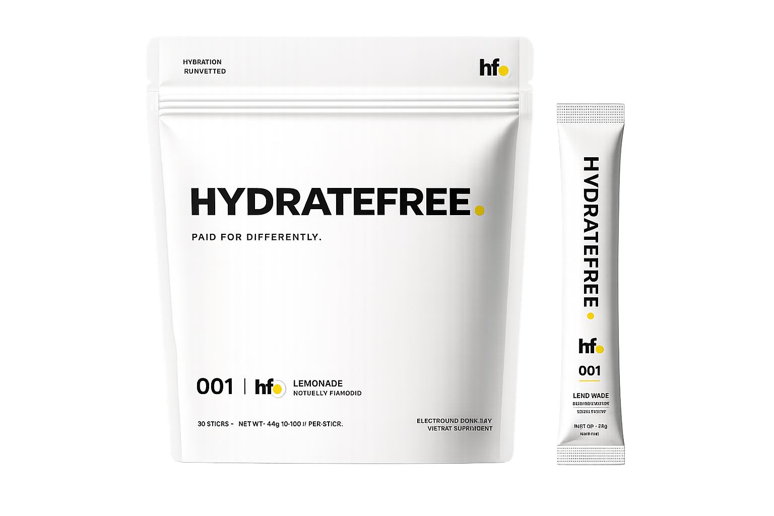 hydratefree aluminum pouch